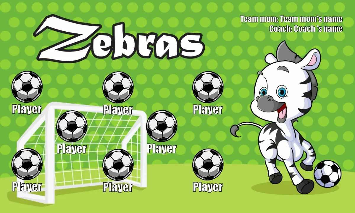 Zebras 1 Soccer Banner-how-to-make-a-soccer-banner-stand-picture