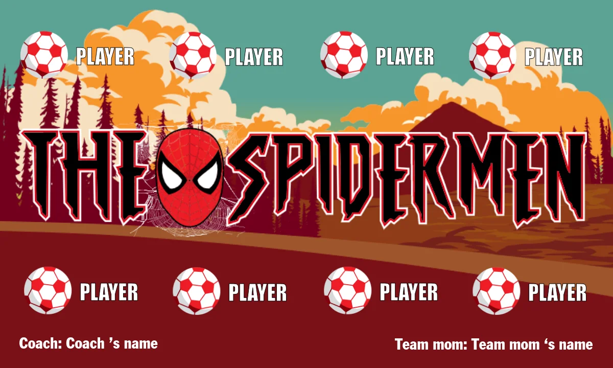 Spidermen 2 Soccer Banner-design-soccer-banner-online