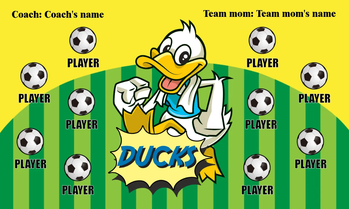 Duck 02 Soccer Banner-soccer-banner-templates