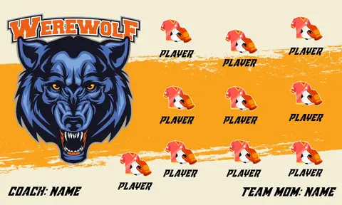 Werewolf Soccer Banner,-soccer-banner-picture