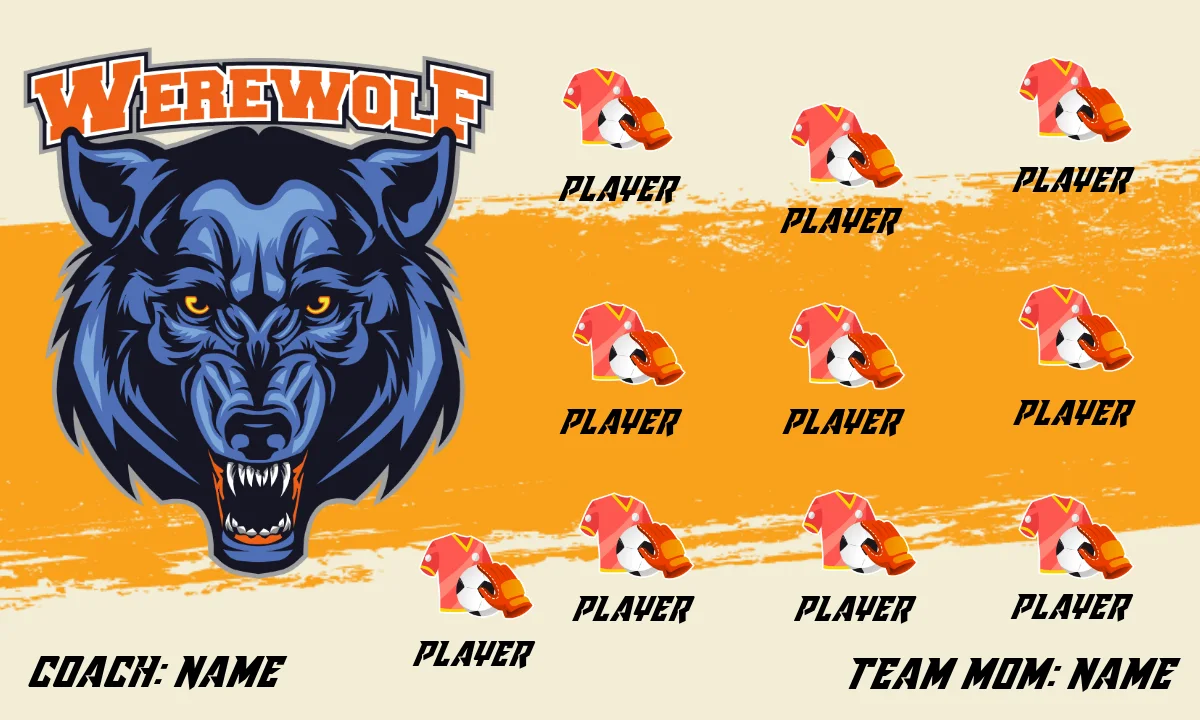 Werewolf Soccer Banner,-soccer-banner-picture