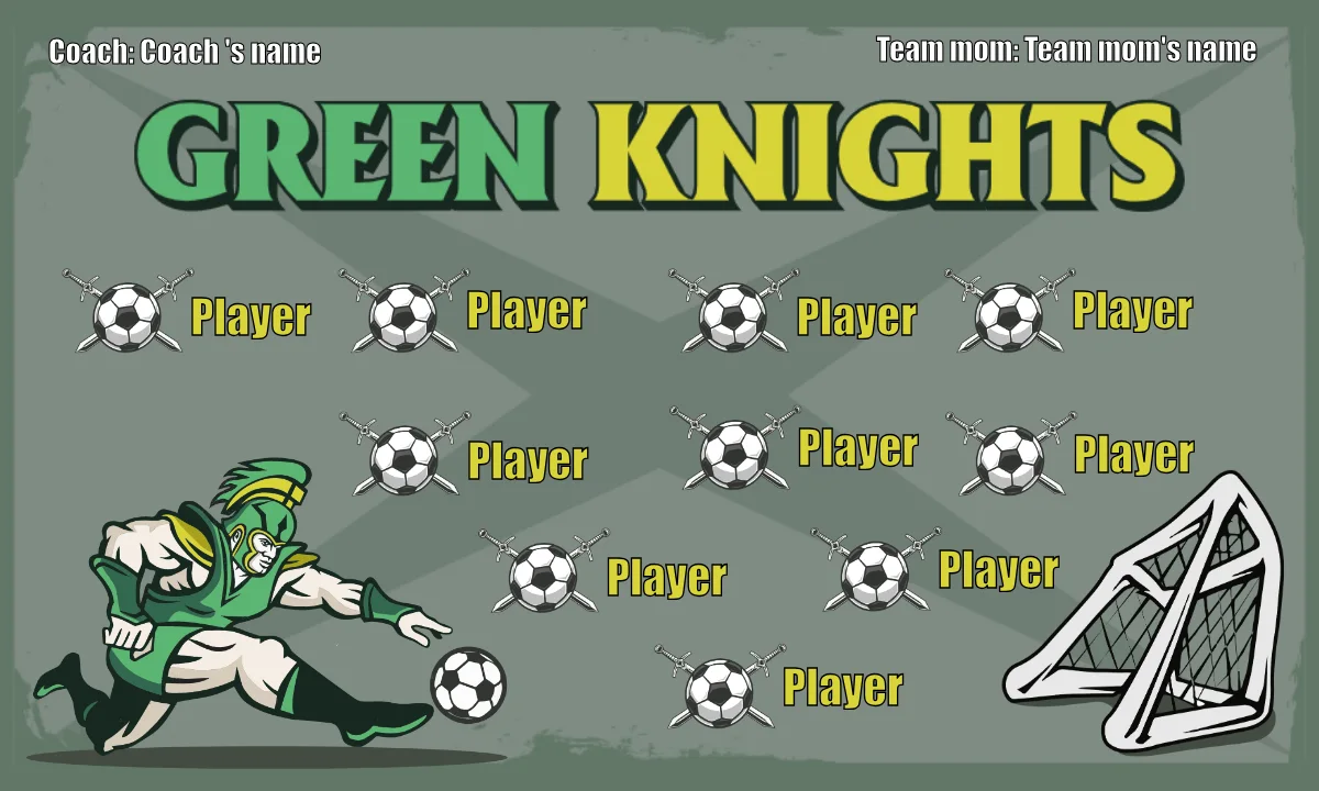 Green Knights Soccer Banner-banner-soccer-image