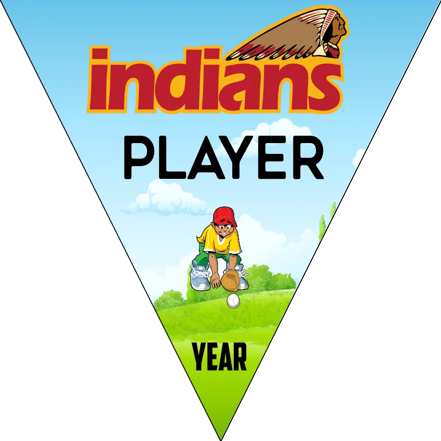 Indians 1 Softball Banner-custom-softball-banner-images