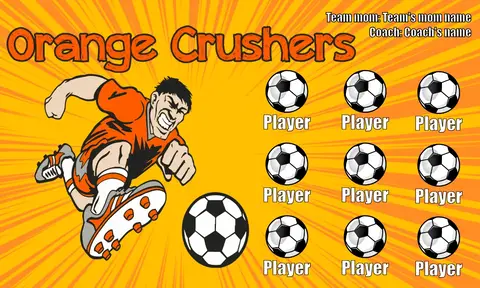 Orange Crushers Soccer Banner-soccer-ball-banner-picture