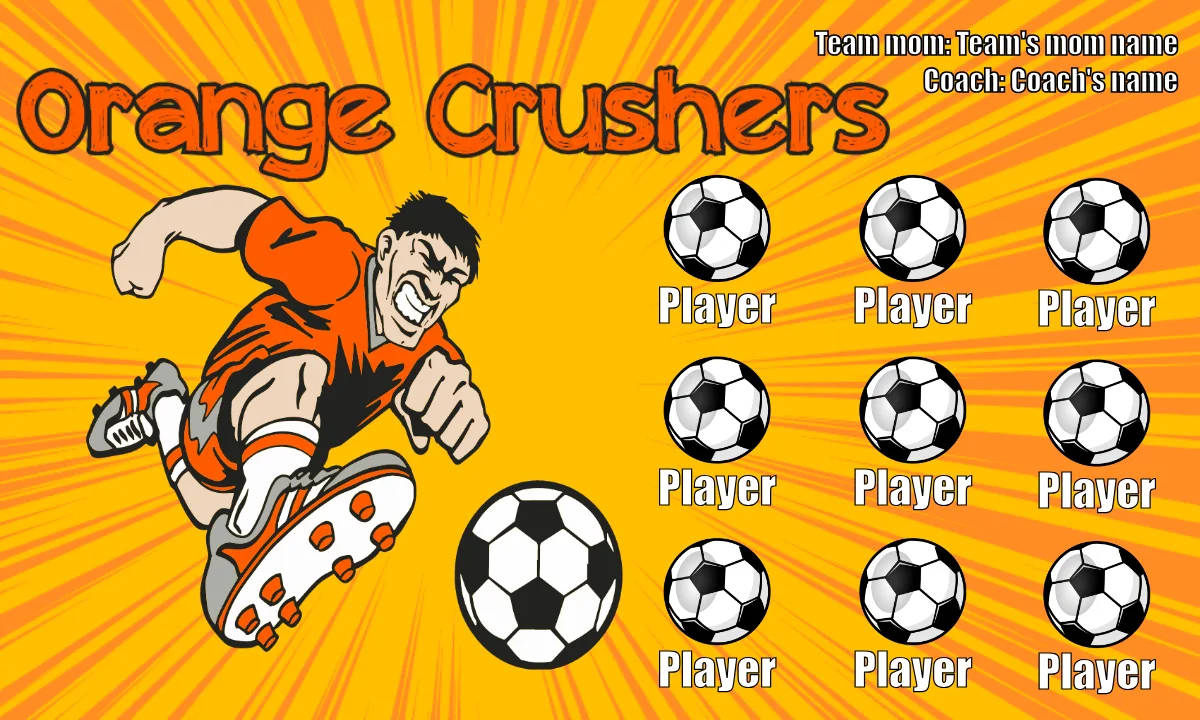 Orange Crushers Soccer Banner-soccer-ball-banner-picture