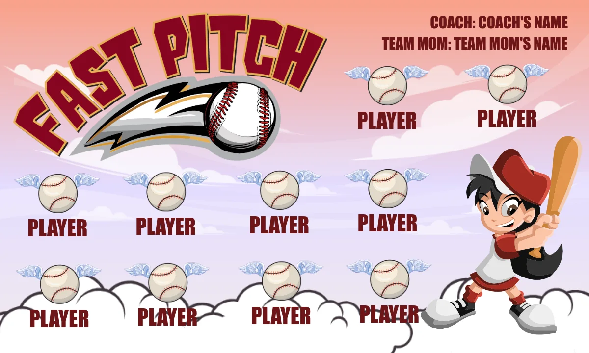 Fast Pitch 3 Softball Banner
