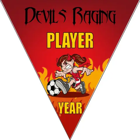 Devils Raging Soccer Banner-soccer-party-banner-picture