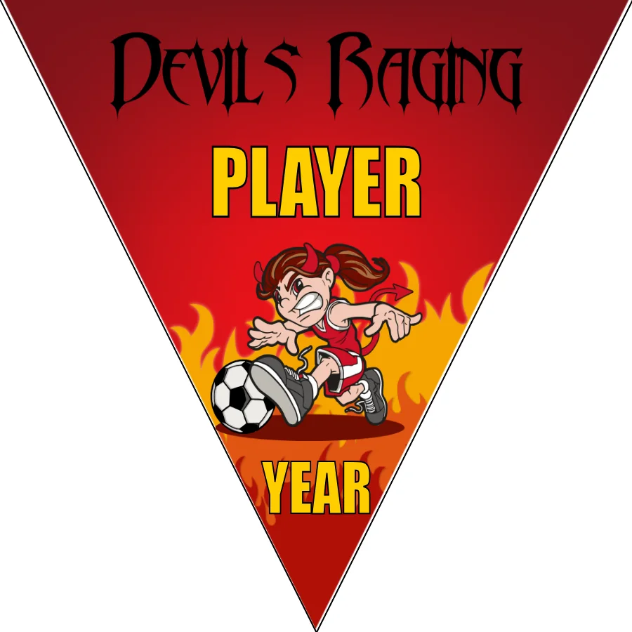 Devils Raging Soccer Banner-soccer-party-banner-picture