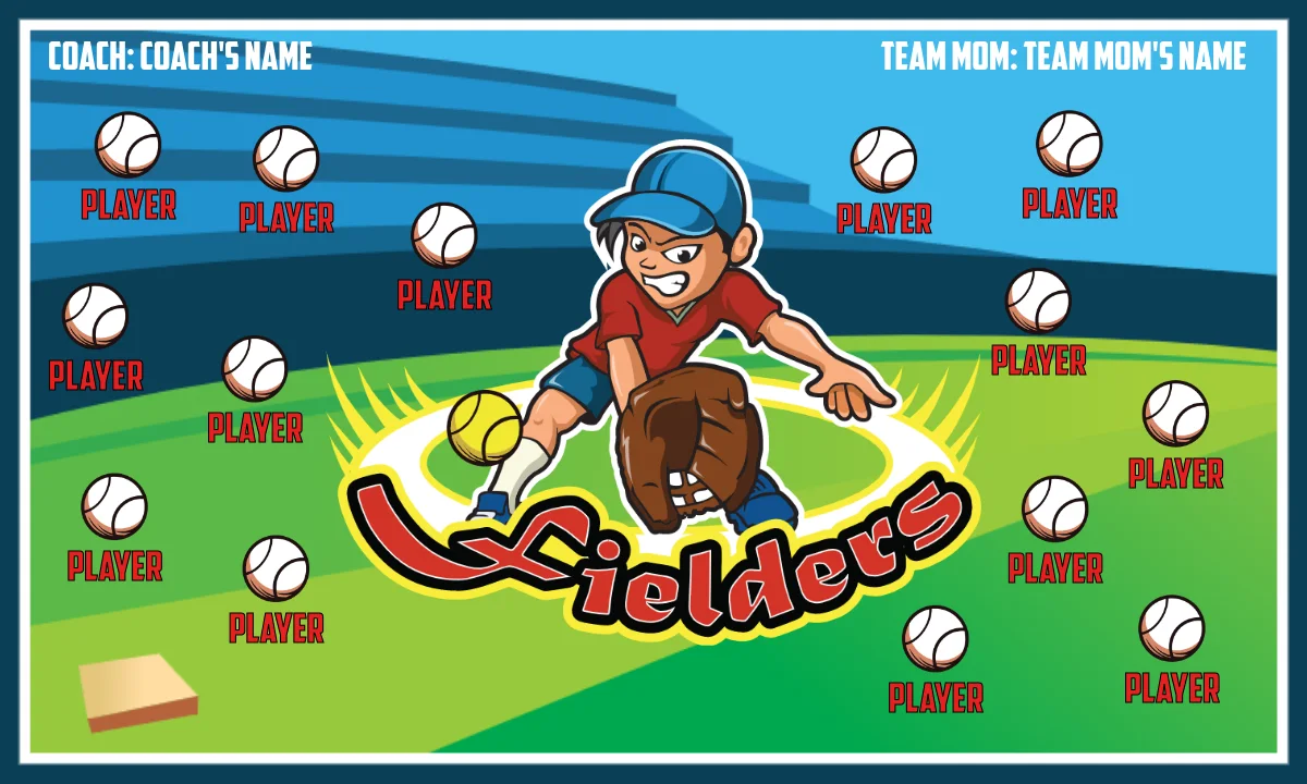Fielders-green-white-hem-softball-team-banner-ideas-picture