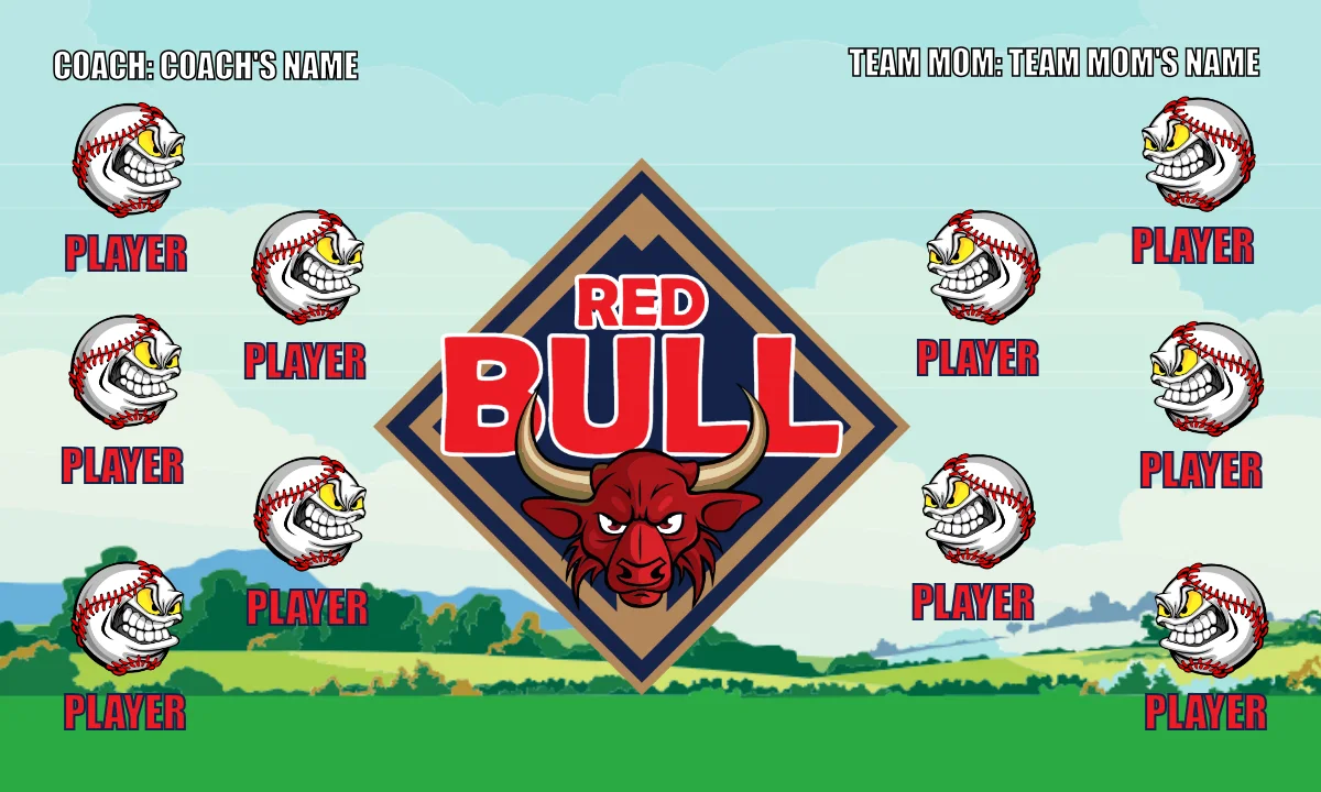 Red Bull Softball Banner