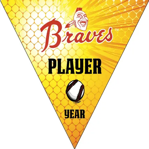 Braves 5 Baseball Banner-routine-baseball-banner-images