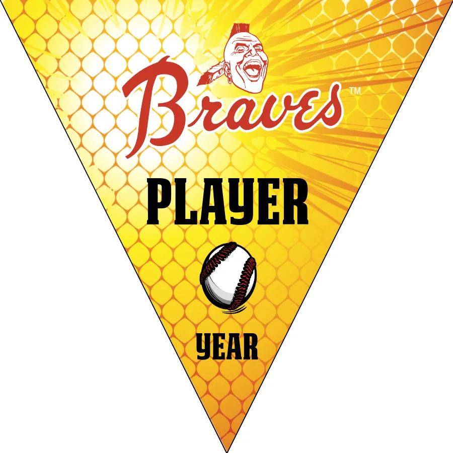 Braves 5 Baseball Banner-routine-baseball-banner-images