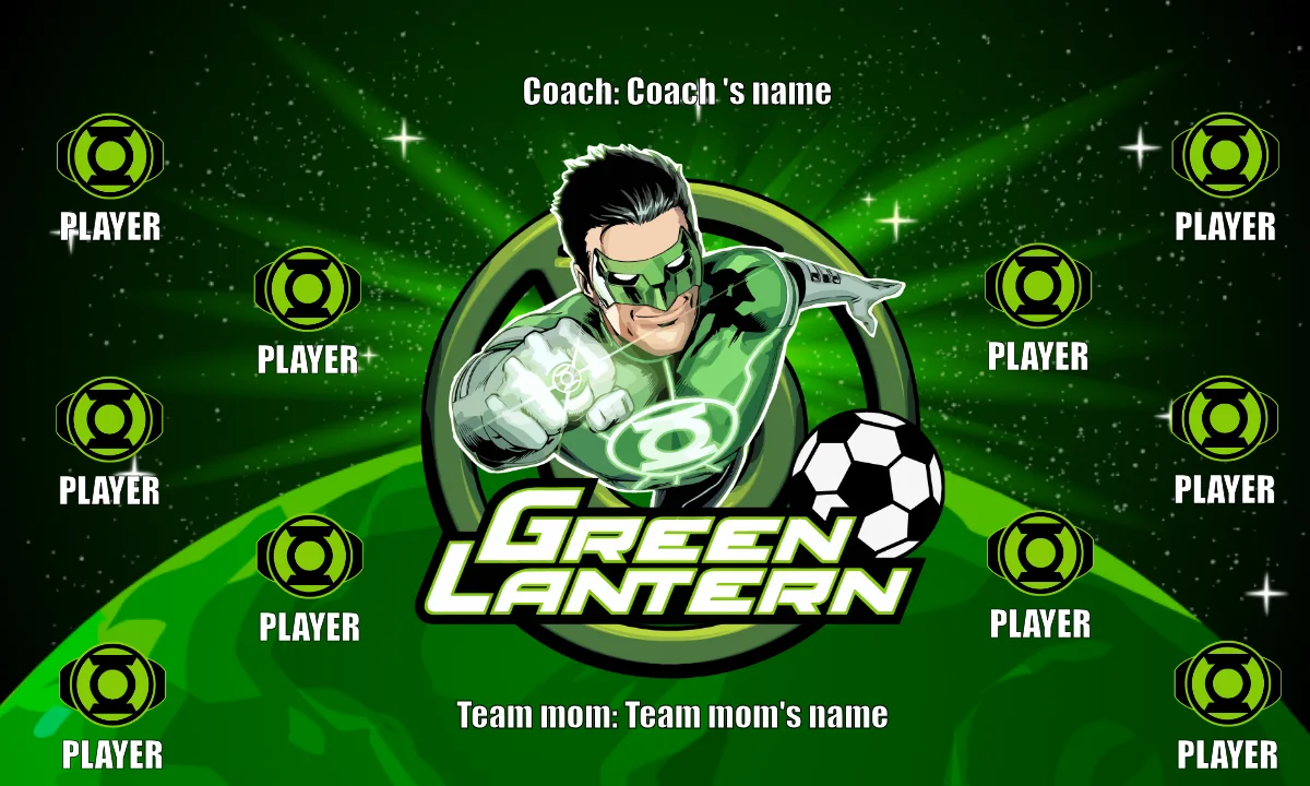 Green Lantern 2 Soccer Banner-soccer-banner-templates-picture