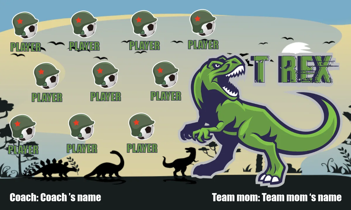 T rex 2 Soccer Banner-soccer-banner-picture