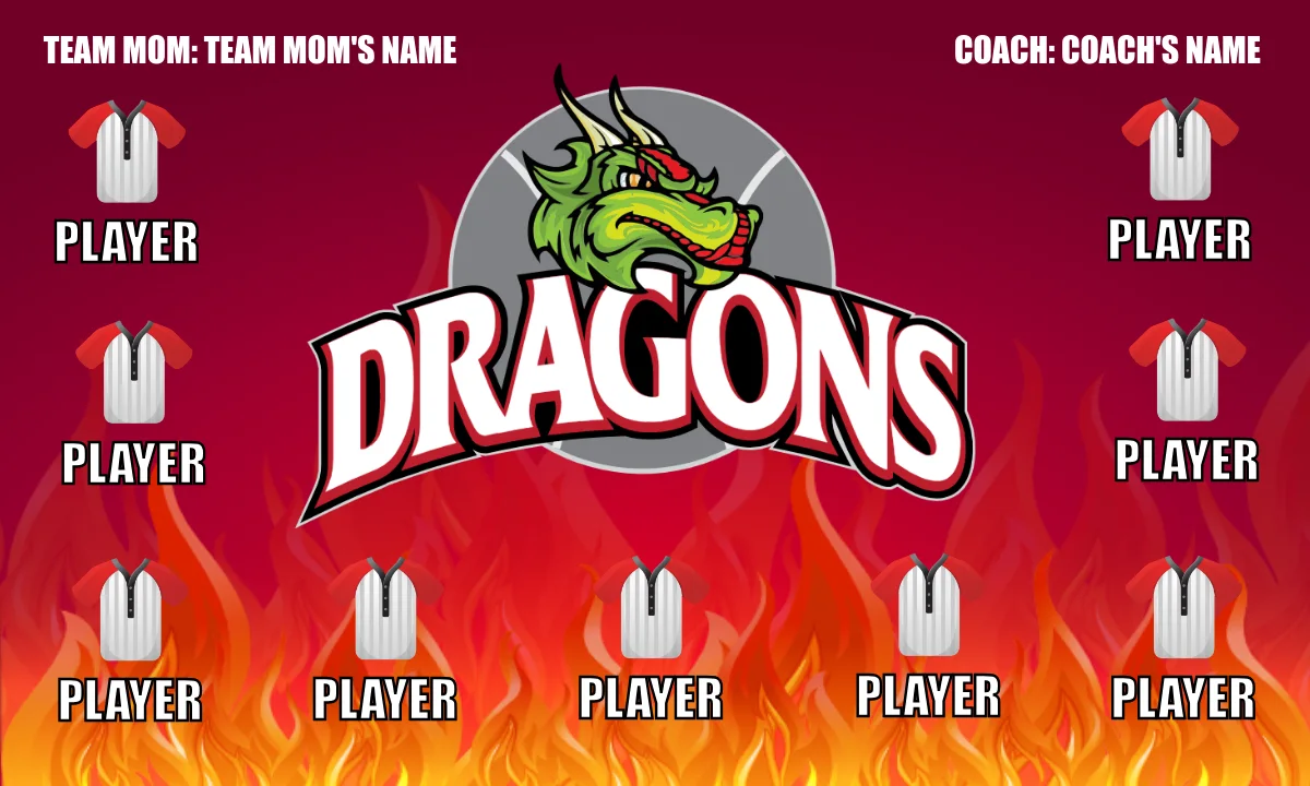 Dragons 4 Softball Banner