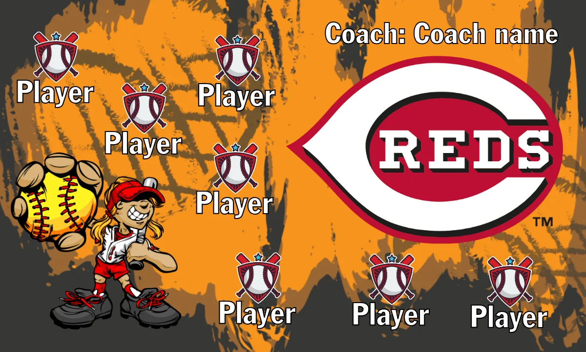 Cincinnati Reds Baseball Banner-baseball-dugout-banners-images