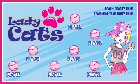 Lady Cats Softball Banner