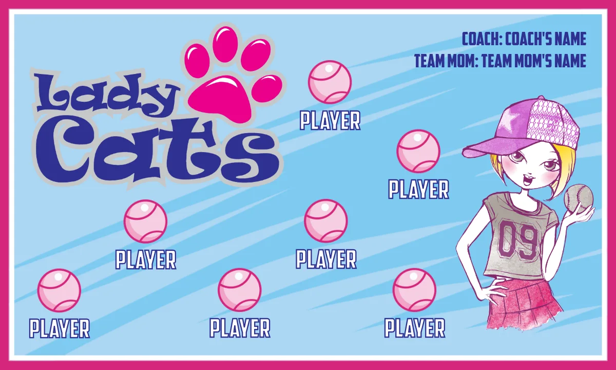 Lady Cats Softball Banner
