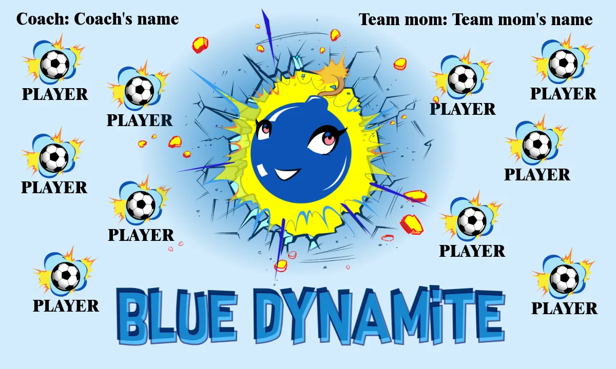 Dynamite Blue Soccer Banner-banners-for-soccer-team