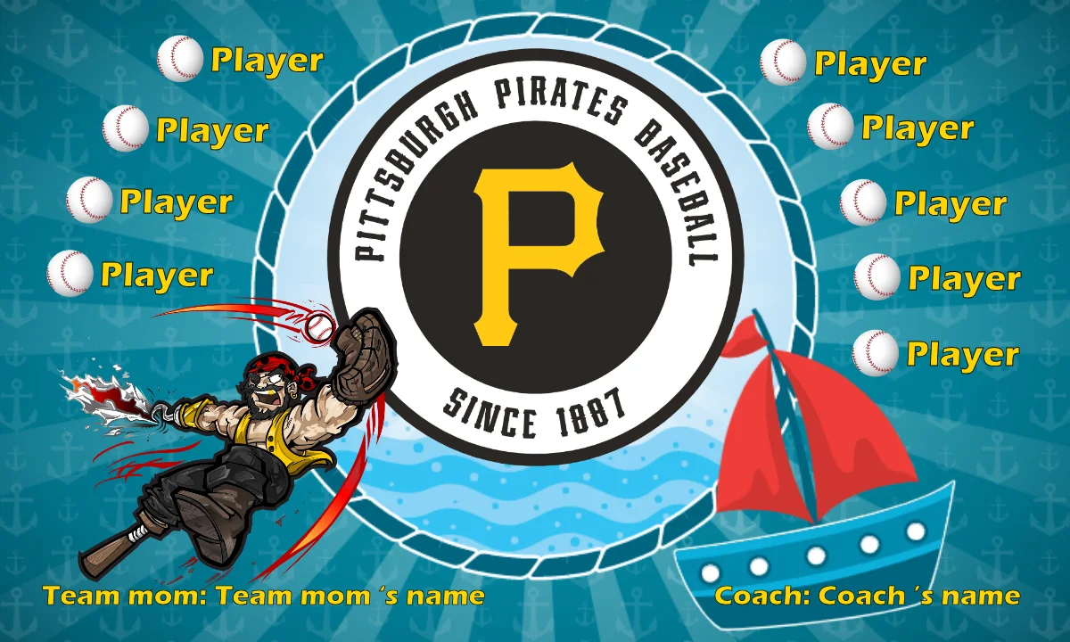 Pittsburgh Pirates 3 Baseball Banner-create-a-baseball-banner-images