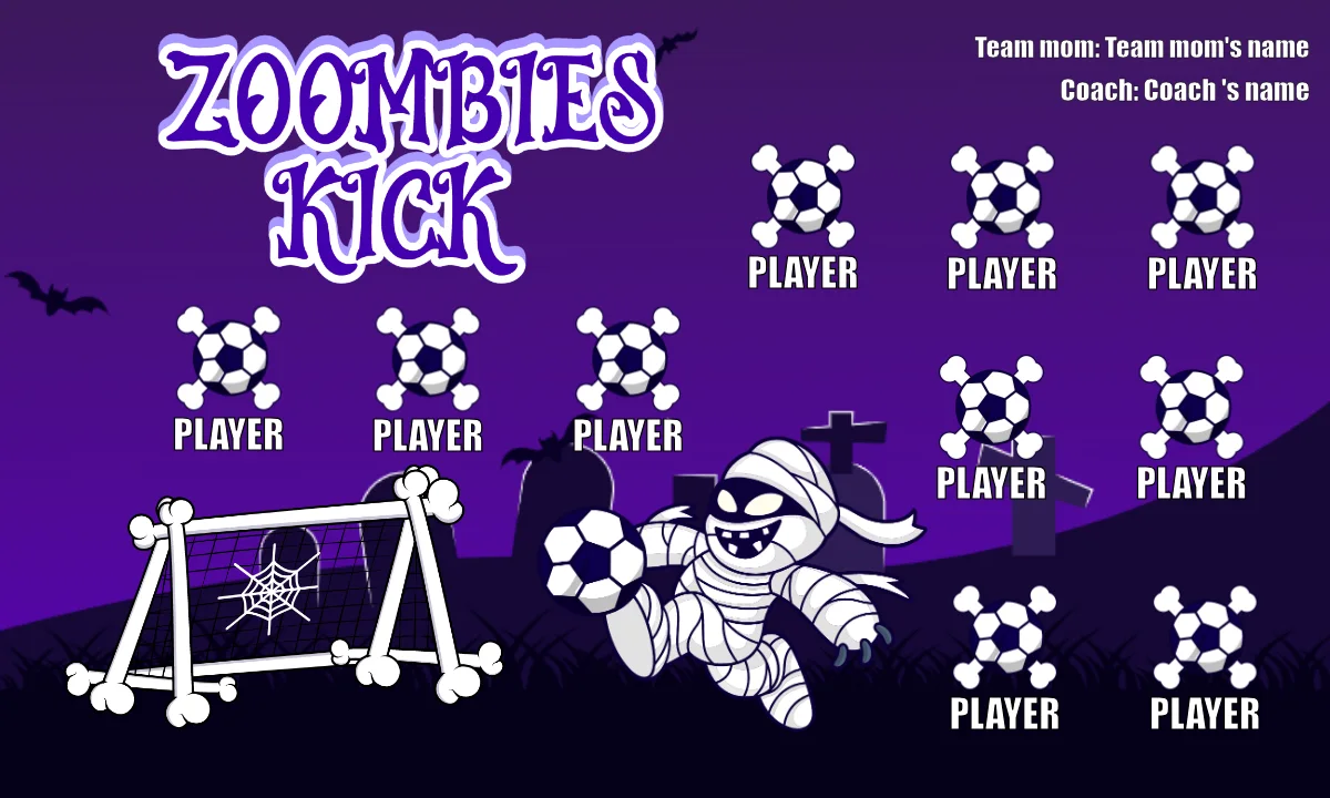 Zoombies Kick Soccer Banner-soccer-banners-and-flags-picture