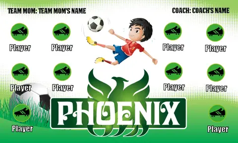 Phoenix 2 Soccer Banner-soccer-banners-ideas