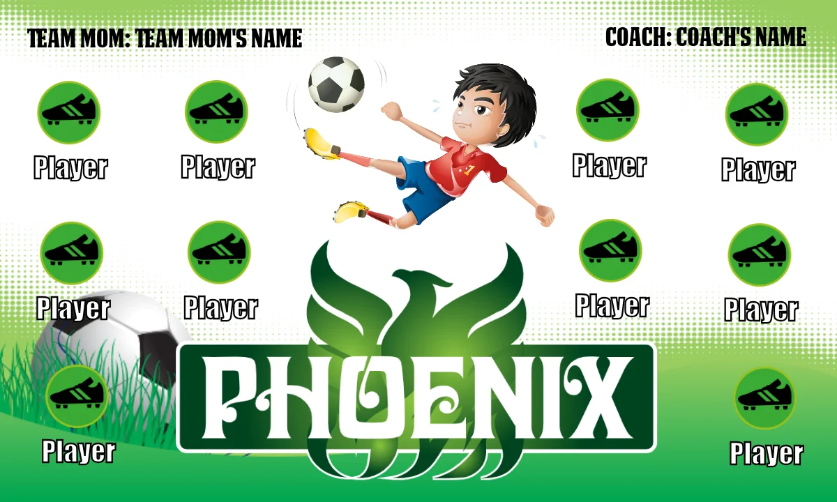 Phoenix 2 Soccer Banner-soccer-banners-ideas