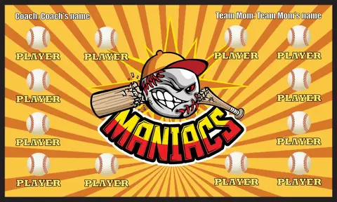 Maniacs 2 Softball Banner