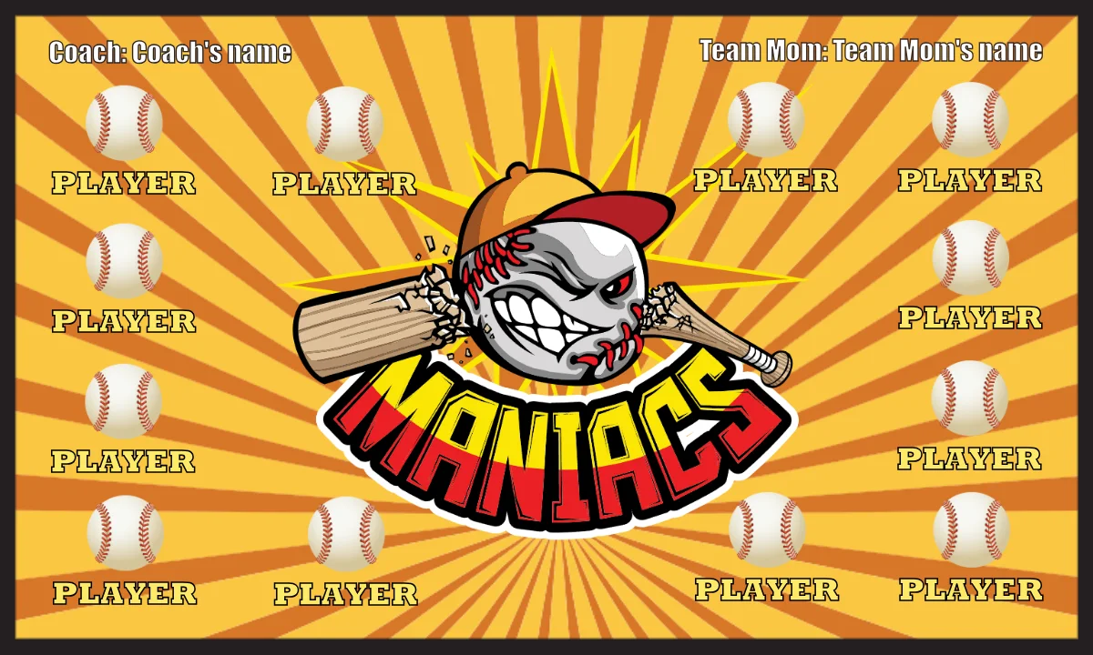 Maniacs 2 Softball Banner
