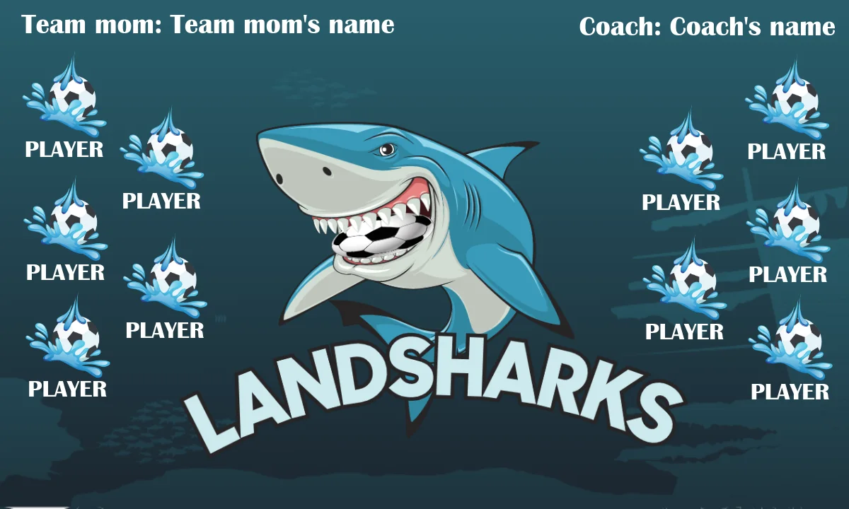 LANDSHARKS Soccer Banner-soccer-banner-frame-picture