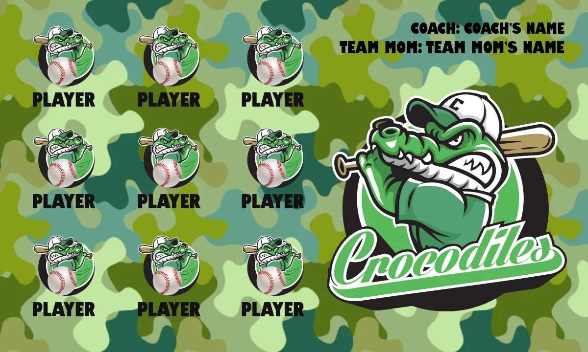 Crocodiles Softball Banner-youth-softball-banners-picture
