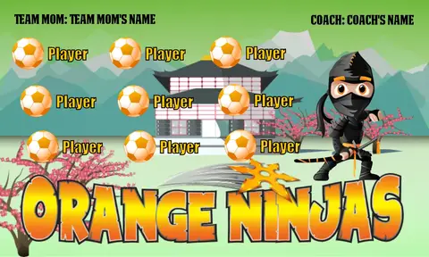 Orange Ninjas Soccer Banner-soccer-banner-images