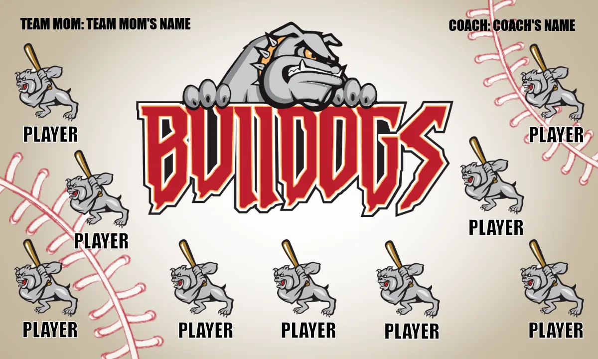 Bulldogs 65 Softball Banner