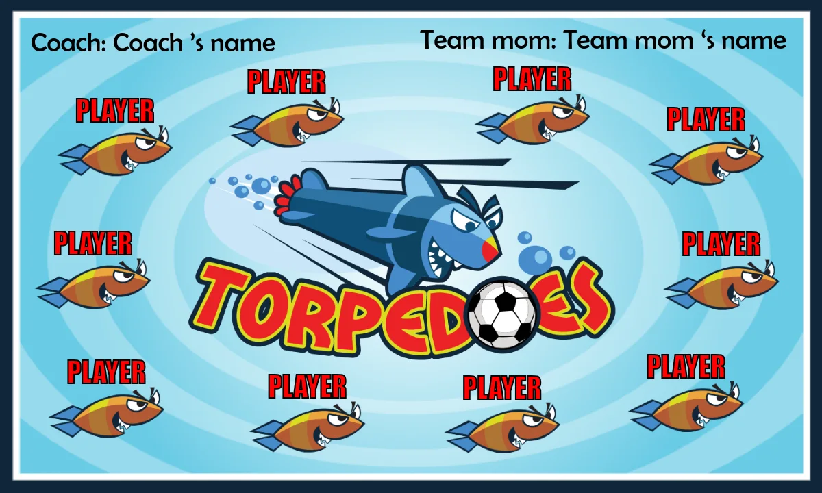 Torpedoes 3 Soccer Banner-soccer-team-banner-ideas