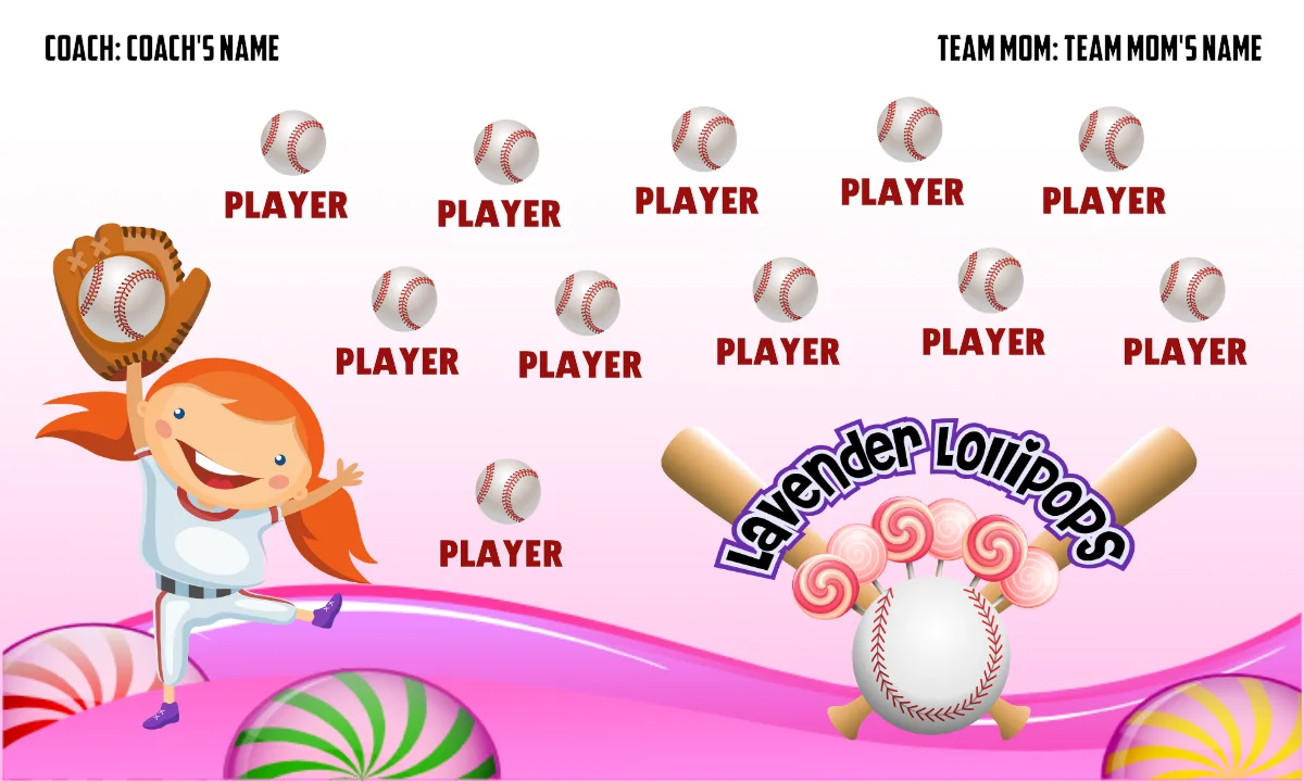 Lavender Lollipops Softball Banner-softball-slogans-for-banners-picture