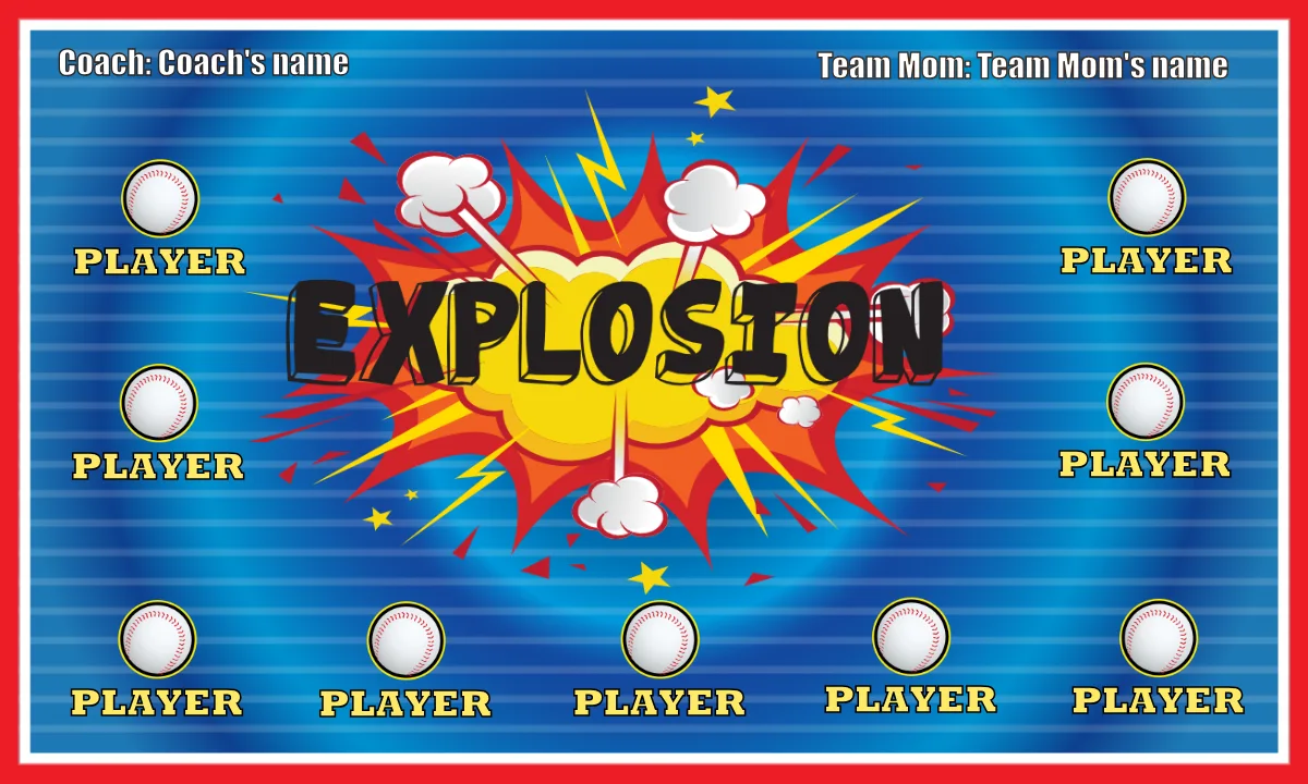 Explosion 2 Softball Banner