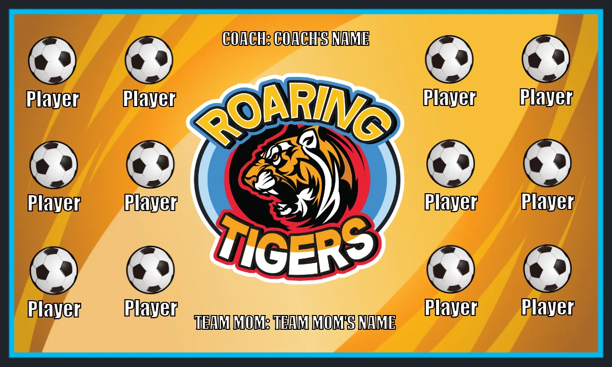 Roaring Tigers Soccer Banner-banners-for-soccer-team