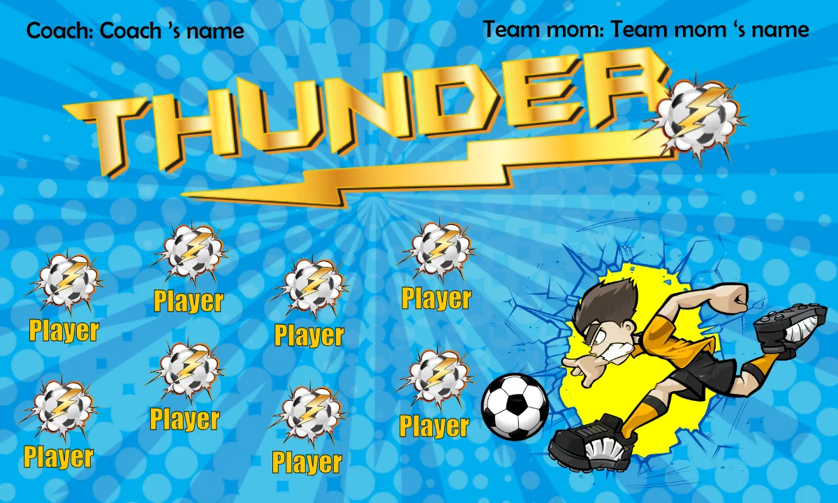 Thunder Soccer Banner-soccer-banner-designs-free