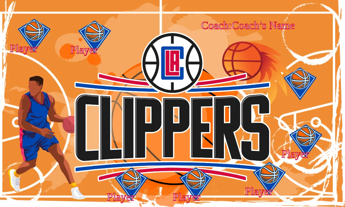 Los Angeles Clippers Basketball Banner basketball banner design psd images