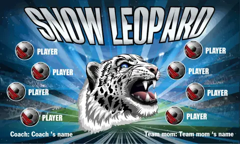 Snow Leopard Soccer Banner-design-soccer-banner-online