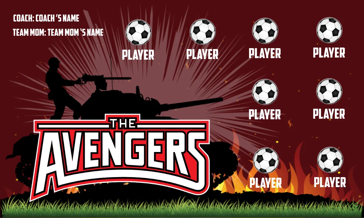 Avengers 2 Soccer Banner-ayso-soccer-banner-stand-picture