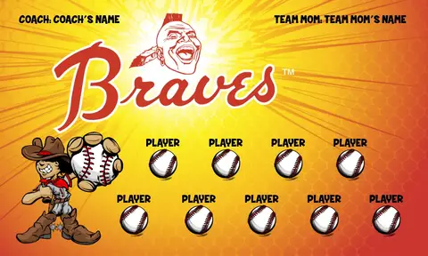 Braves 5 Baseball Banner-baseball-banner-size-images
