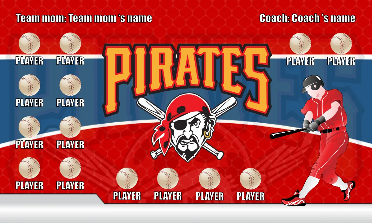 Pirates 1 Baseball Banner-baseball-birthday-pennant-banner-images