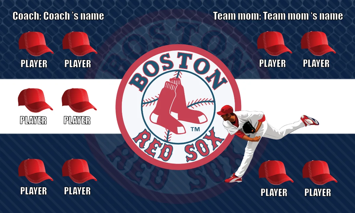 Red Sox 2 Baseball Banner-baseball-trust-stuart-banner-images