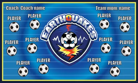 Earthquakes 1 Soccer Bannersoccer-banner-flags