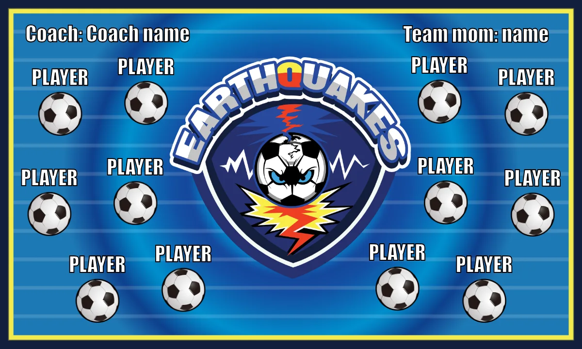 Earthquakes 1 Soccer Bannersoccer-banner-flags