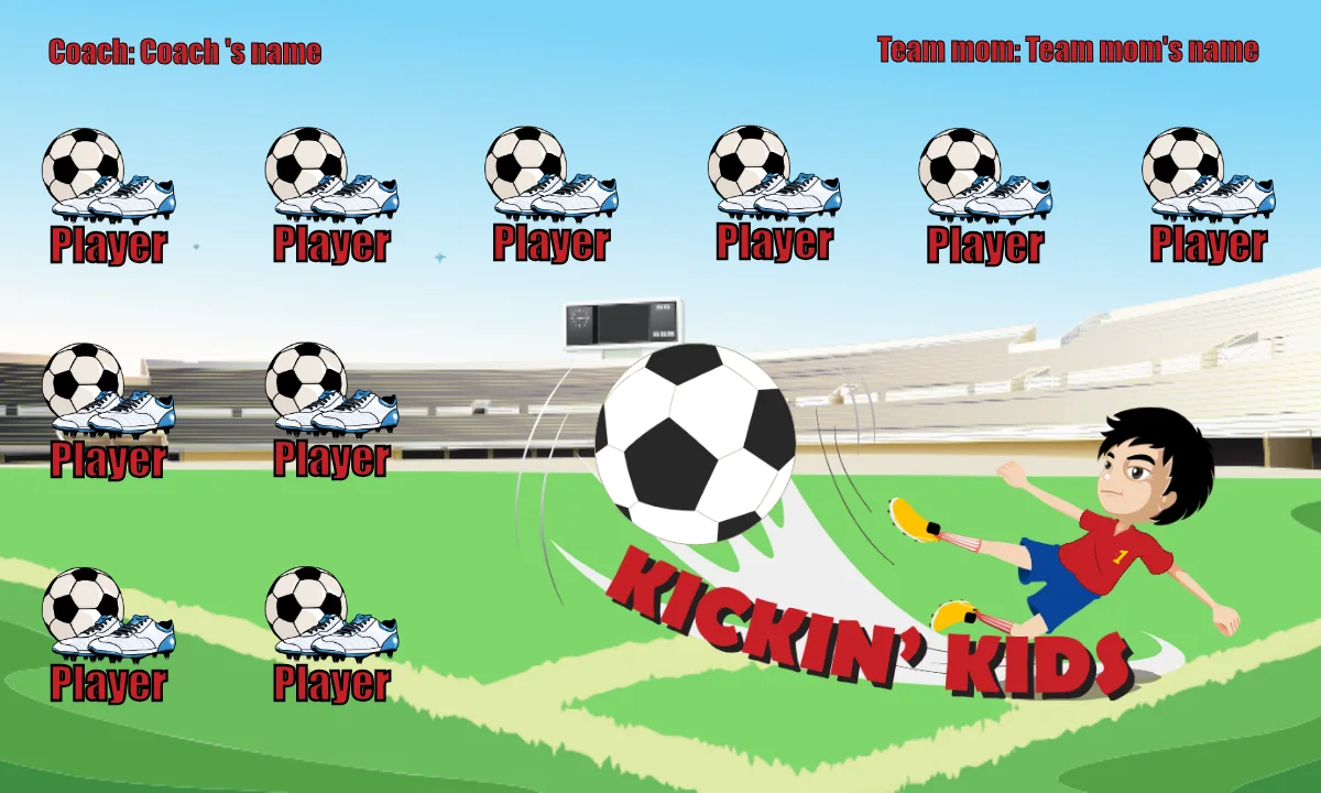 Kickin_s kids Soccer Banner