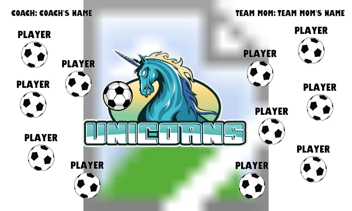Unicorns 2 Soccer Banner-youth-soccer-banners-picture