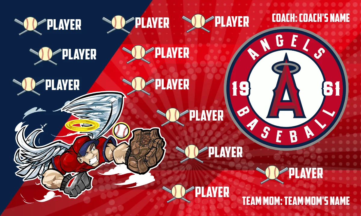 Angels Los Angeles Baseball Banner-baseball-pennant-banners-images
