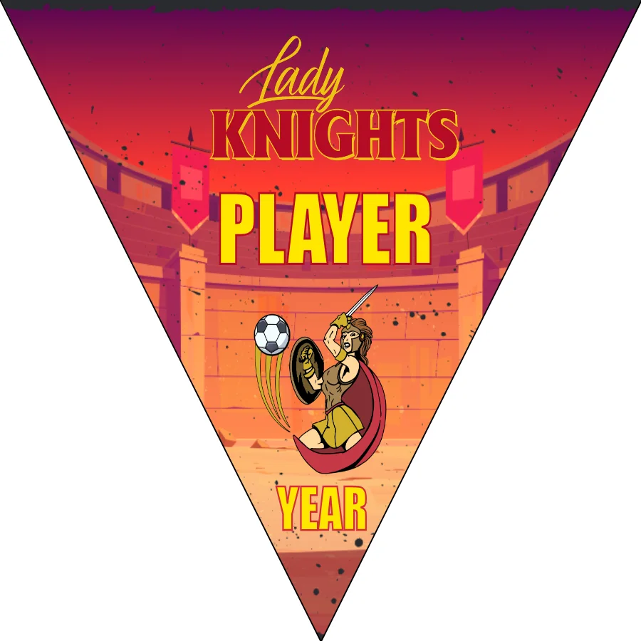 Lady Knights 2 Soccer Banner-soccer-banners-and-flags-picture